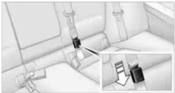 BMW 328i xDrive Sports Wagon (2009) - Rear center safety belt - 1