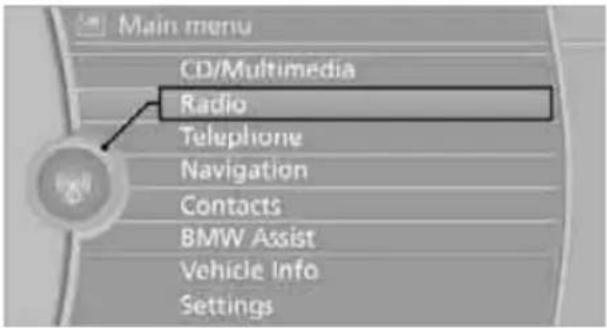 BMW 750i Sedan (2009) - Selecting menu items - 1