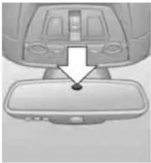 BMW 750i Sedan (2009) - Interior rearview mirror, automatic dimming feature\* - 1