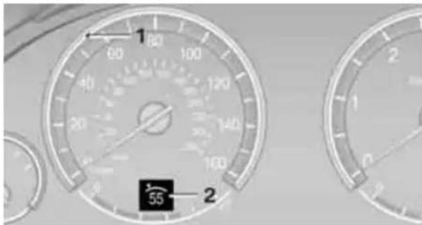 BMW 750i Sedan (2009) - Displays in the instrument cluster - 1