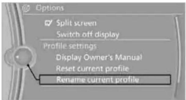 BMW 750i Sedan (2009) - Renaming profiles - 1