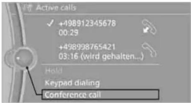 BMW 750i Sedan (2009) - Establishing a conference call - 1