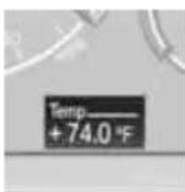 BMW 750i Sedan (2009) - External temperature warning - 1
