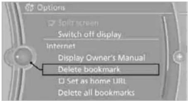 BMW 750i Sedan (2009) - Deleting a bookmark - 1
