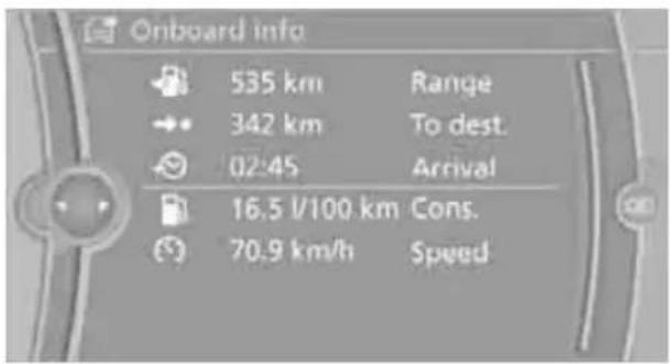 BMW 750i Sedan (2009) - Resetting the fuel consumption and speed - 1