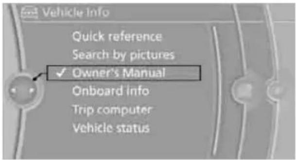 BMW 750i Sedan (2009) - Methods of opening the Owner's Manual - 2