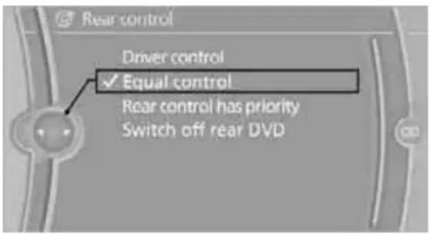 BMW 750i Sedan (2009) - Enabling operation in the rear - 1