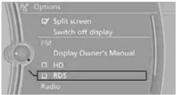 BMW 750i Sedan (2009) - Switching the RDS on/off - 1
