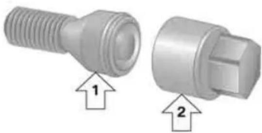 BMW 750i Sedan (2009) - Lug bolt lock\* - 2