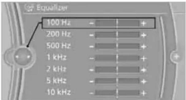 BMW 750i Sedan (2009) - Adjusting the equalizer - 1