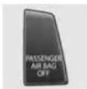 BMW 750i Sedan (2009) - Indicator lamp of the front passenger airbags - 2
