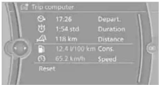 BMW 750i Sedan (2009) - Resetting the trip computer - 2