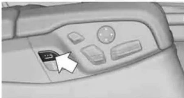 BMW 750i Sedan (2009) - Adjusting the front passenger seat from the rear - 2
