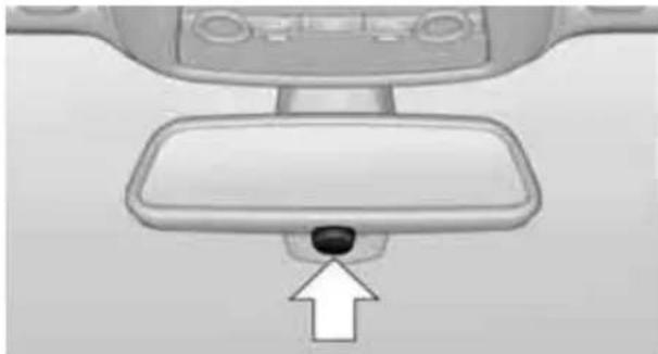 BMW 750i Sedan (2009) - Indicator lamp on the interior rearview mirror - 1
