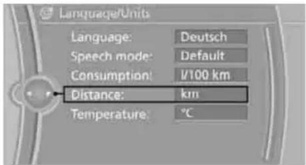 BMW 750i Sedan (2009) - Setting the units of measure - 1