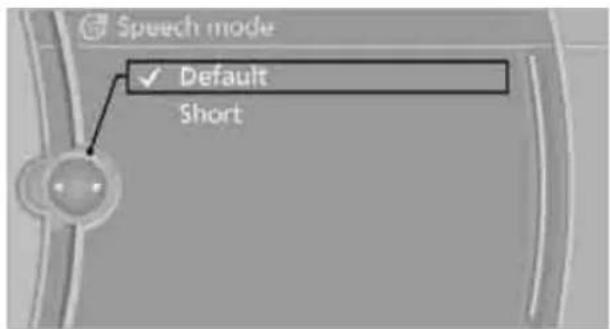 BMW 750i Sedan (2009) - Setting the voice dialog - 1