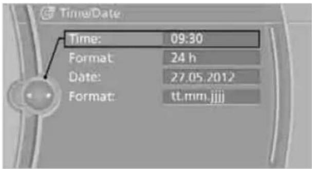 BMW 750i Sedan (2009) - Setting the clock - 4