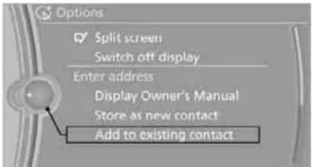 BMW 750i Sedan (2009) - Storing the destination in the address book - 1