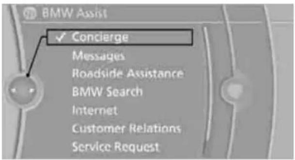 BMW 750i Sedan (2009) - Starting the concierge service - 1