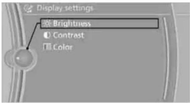 BMW 750i Sedan (2009) - Setting the brightness, contrast and color - 1
