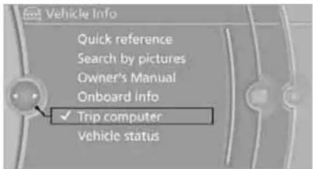 BMW 750i Sedan (2009) - Resetting the trip computer - 1