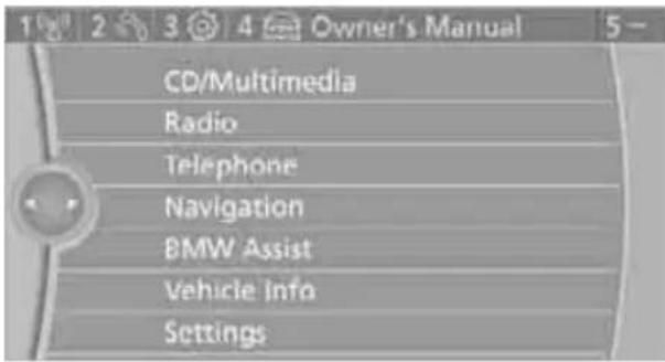 BMW 750i Sedan (2009) - Displaying the button assignment - 1