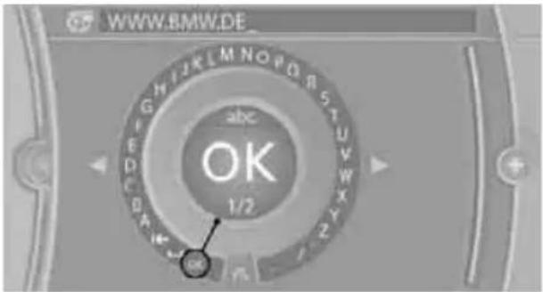 BMW 750i Sedan (2009) - Entering an Internet address - 1