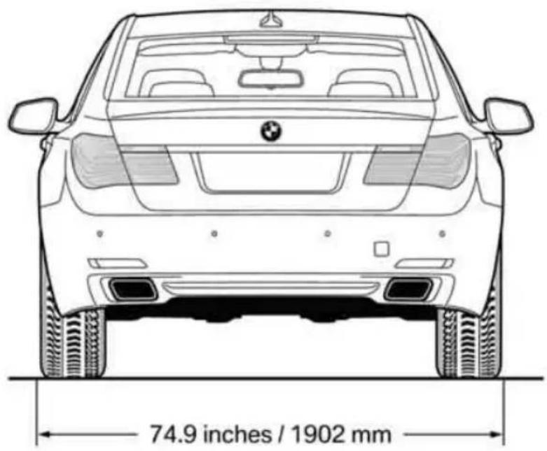 BMW 750i Sedan (2009) - Dimensions - 2
