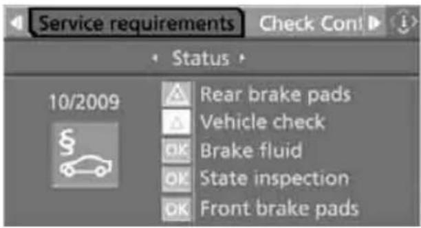 BMW 535i Sedan (2008) - BMW maintenance system - 1