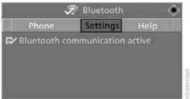 BMW 535i Sedan (2008) - Activating/deactivating Bluetooth link - 2