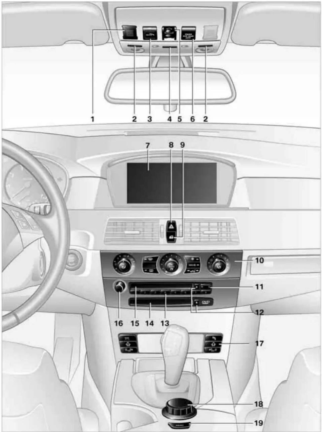 BMW 535i Sedan (2008) - Indicator lamps without text messages - 8