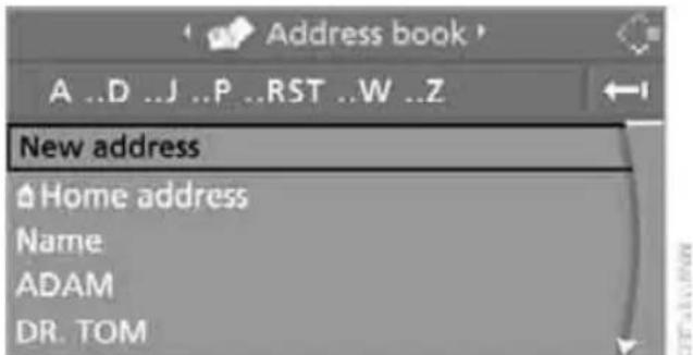 BMW 535i Sedan (2008) - Storing destinations in address book - 1