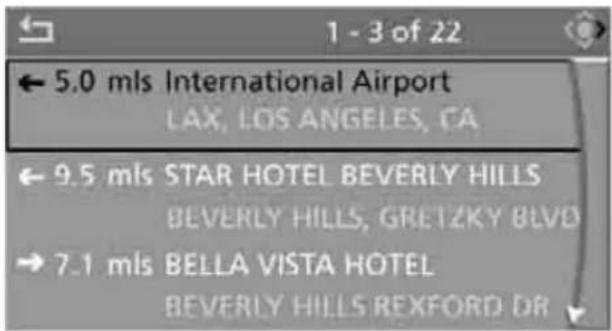 BMW 535i Sedan (2008) - Selecting destination using information - 3