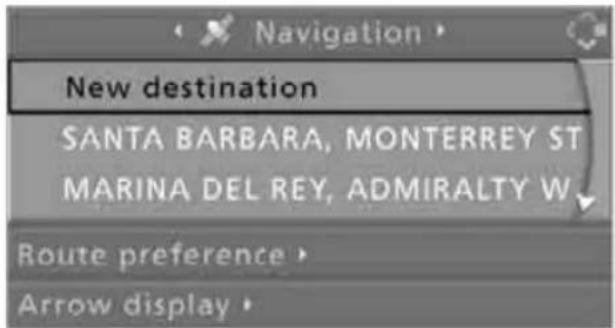 BMW 535i Sedan (2008) - Entering a destination manually - 1