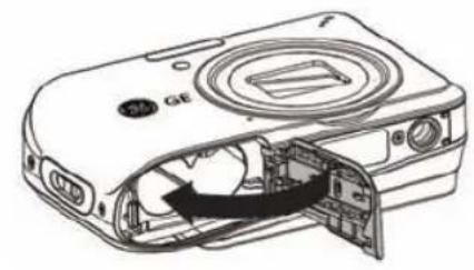 GE J1455 - Insert the Battery and SD/SDHC Card (Not included) (A Series) - 4