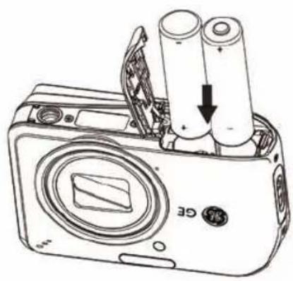 GE J1455 - Insert the Battery and SD/SDHC Card (Not included) (A Series) - 2