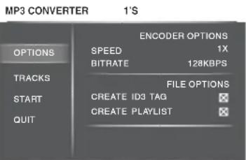 TOSHIBA SD4015 - During CD playback, press SUBTITLE/MP3 CONV. button on the remote to activate the converting menu. - 2