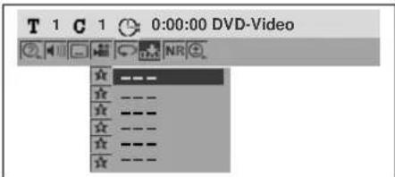 JVC DR-M70 - 2Select the icon using [Cursor ◀/▶], then press [ENTER]. Marker setup menu for DVD-Video mode - 1
