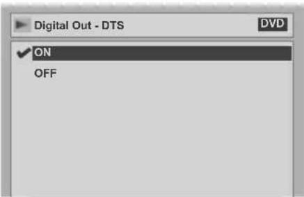JVC DR-MV2 - Settings for DTS (Default: ON) - 1