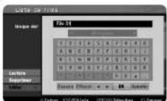 LG RH589H - Nommer un fichier ou un dossier du HDD - 2