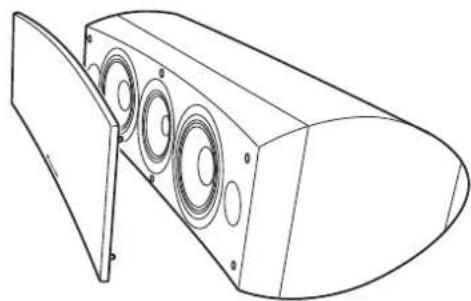 PIONEER S-8EX-QL - Fixation et dépose du couvercle de grille - 1