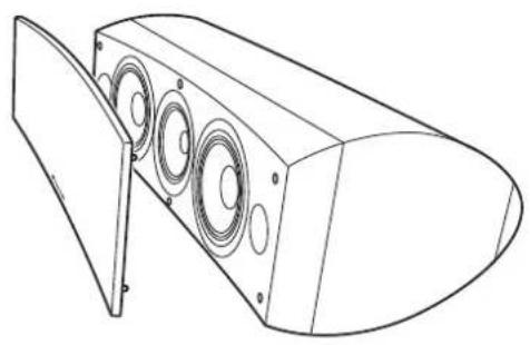 PIONEER S-8EX-QL - Colocación/extracción de la cubierta de rejilla - 1