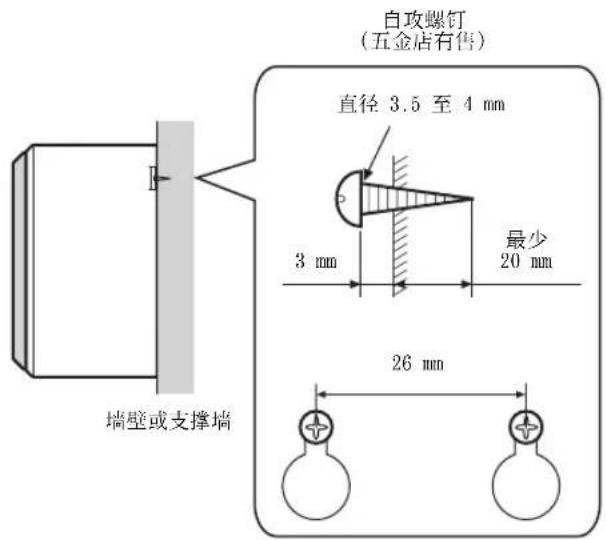 YAMAHA NS-C210 - ■使用已安装的安装支架将扬声器安装在墙上 - 1