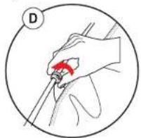 Illustration of a hand holding a tool with a red arrow indicating force or movement (no text or symbols)