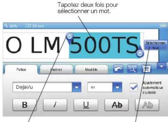 DYMO LabelManager 500TS - Sélection de texte - 1