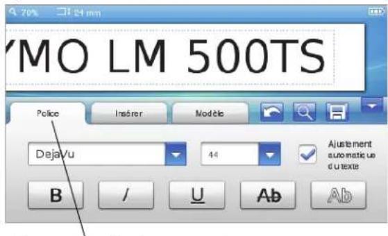 DYMO LabelManager 500TS - Faire une sélection - 1