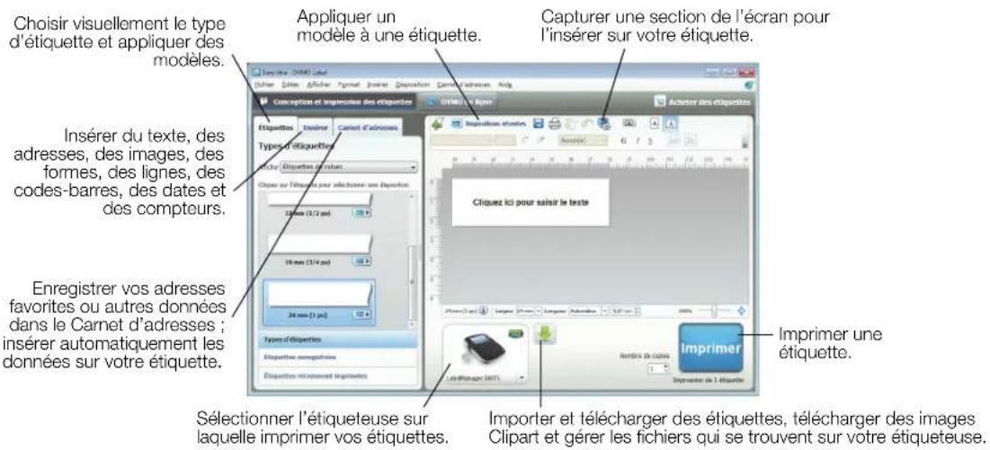 DYMO LabelManager 500TS - Utilisation du logiciel DYMO Label - 1