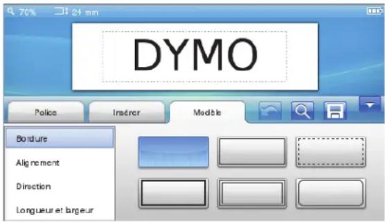 DYMO LabelManager 500TS - Modification de la disposition de l'étiquette - 1