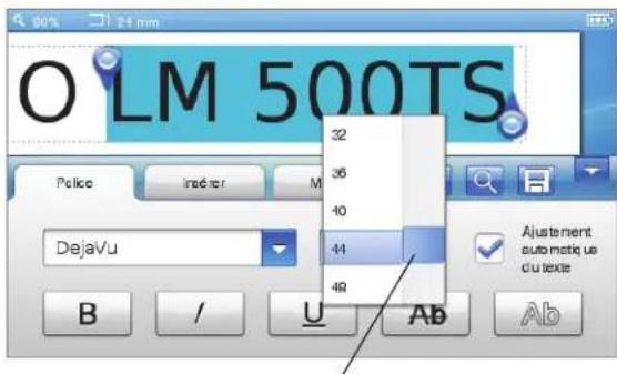 DYMO LabelManager 500TS - Défilement d'une liste - 1