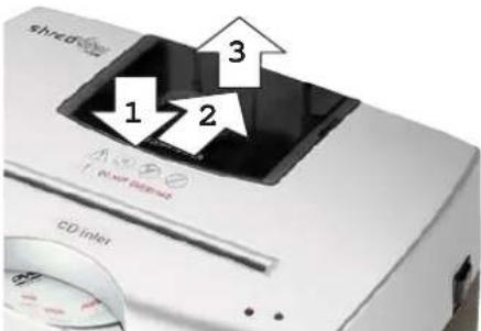 HSM Shredstar X8pro - Ohje CD-säilion poistamiseen - 1
